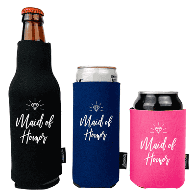 Koozie® Maid of Honor Bridal Shower Drink Cooler - alternate view