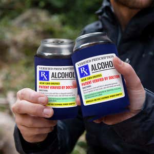 Two People Clinking Beer Cans With Their Koozie® Can Cooler