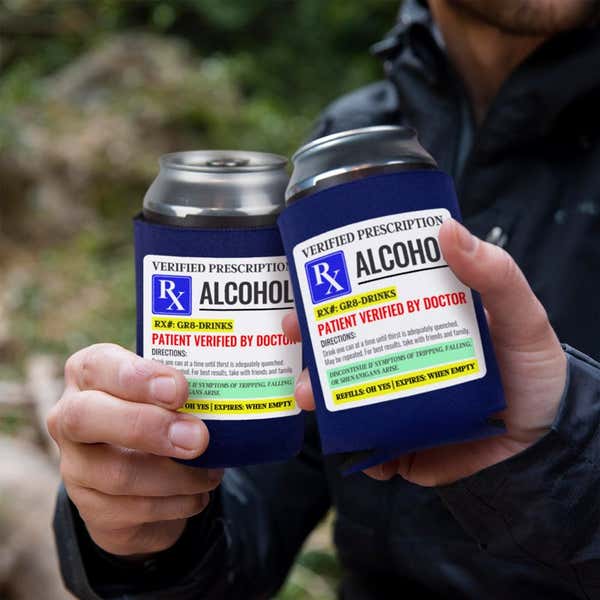 Two People Clinking Beer Cans With Their Koozie® Can Cooler
