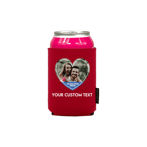 Koozie® Custom Photo Heart Neoprene Can Cooler | 1 Side