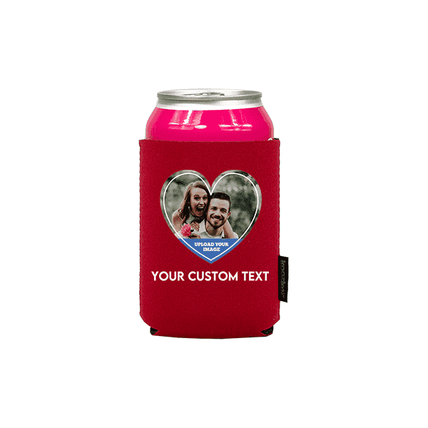 Koozie® Custom Photo Heart Neoprene Can Cooler | 1 Side