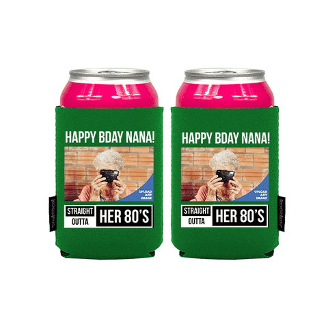 Koozie® Custom Photo Straight Outta Neoprene Can Cooler | 2 Sides