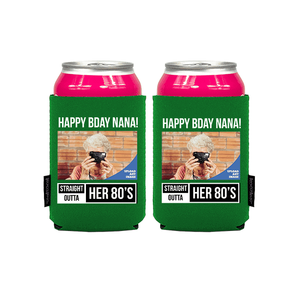 Koozie® Custom Photo Straight Outta Neoprene Can Cooler | 2 Sides