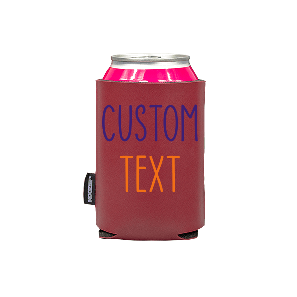 Koozie® Team Custom Vegan Leather Can Cooler | 1 Side