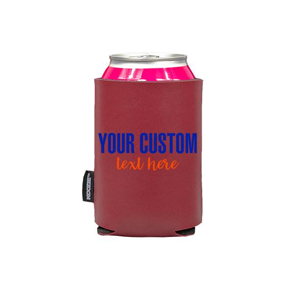 Koozie® Sport Custom Vegan Leather Can Cooler | 1 Side