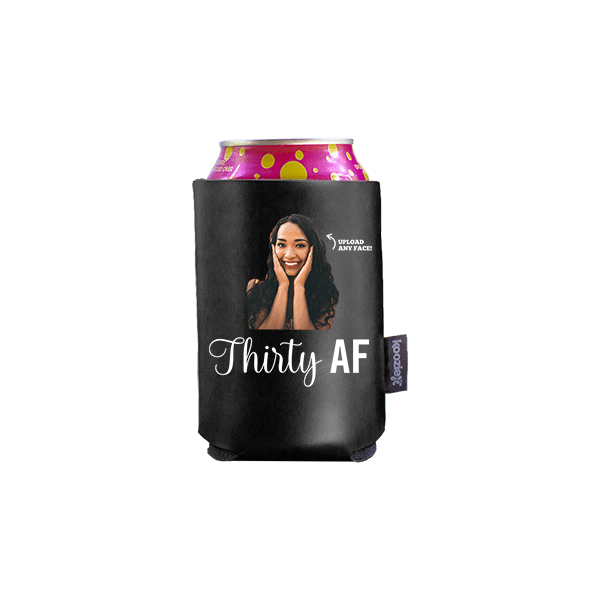Koozie® Custom Photo Custom Face AF Vegan Leather Can Cooler | 1 Side