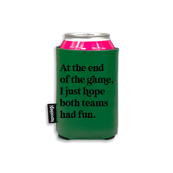 Koozie® Both Teams Had Fun Vegan Leather Can Cooler | 1 Side