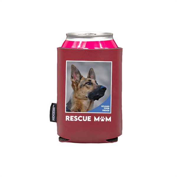 Koozie® Custom Photo Rescue Mom Vegan Leather Can Cooler | 1 Side
