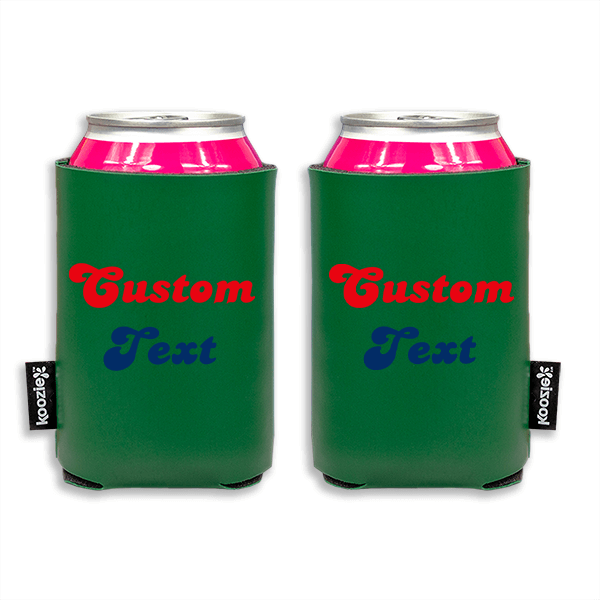 Koozie® Fan Custom Vegan Leather Can Cooler | 2 Sides