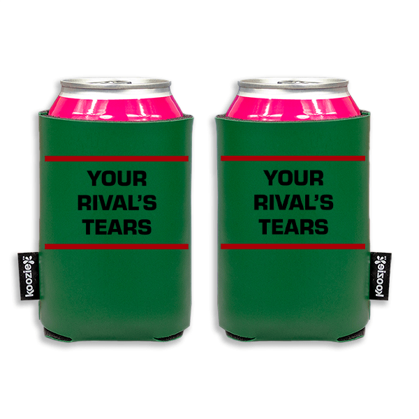 Koozie® Rivals Tears Vegan Leather Can Cooler | 2 Sides