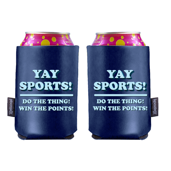 Koozie® Yay Sports Vegan Leather Can Cooler | 2 Sides