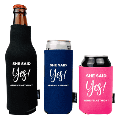 Koozie® She Said Yes Bridal Shower Drink Cooler - alternate view